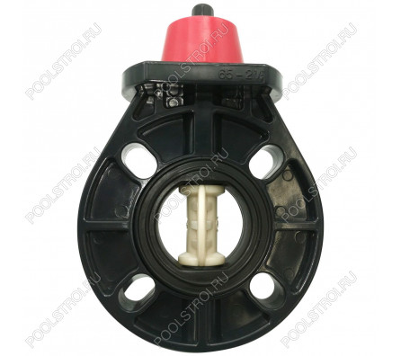 Дисковый поворотный затвор d63 с ручкой, уплотнение EPDM AQUAVIVA